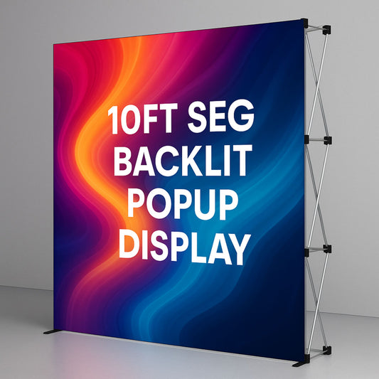 10ft SEG Backlit Popup Display | LED Trade Show Pop-Up Display