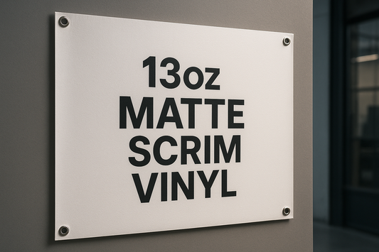 13oz Matte Scrim Vinyl – indoor & outdoor rated