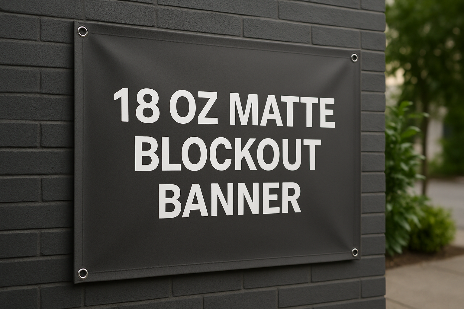 18 oz matte blockout banner