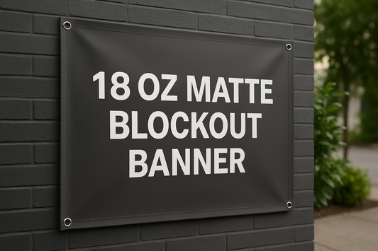 18 oz matte blockout banner
