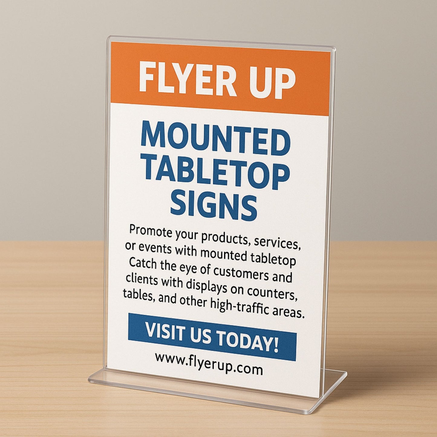 Mounted Tabletop Signs