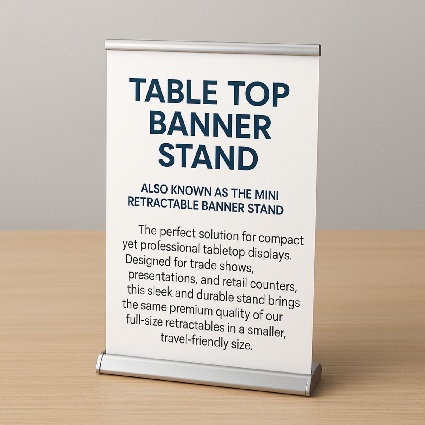 Table Top Banner Stand | Mini Retractable Display