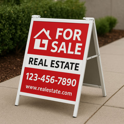 Real Estate A-Frame Signs | Steel Frame Property Sign Displays