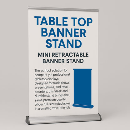 Table Top Banner Stand | Mini Retractable Display