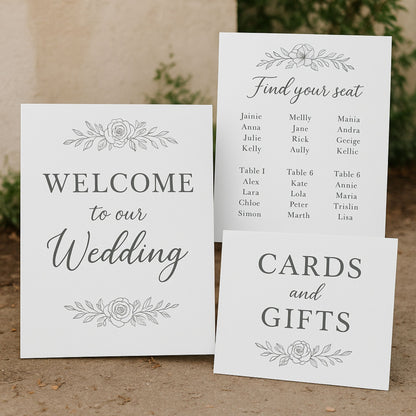 Foam Board Wedding Signs
