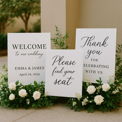 Foam Board Wedding Signs
